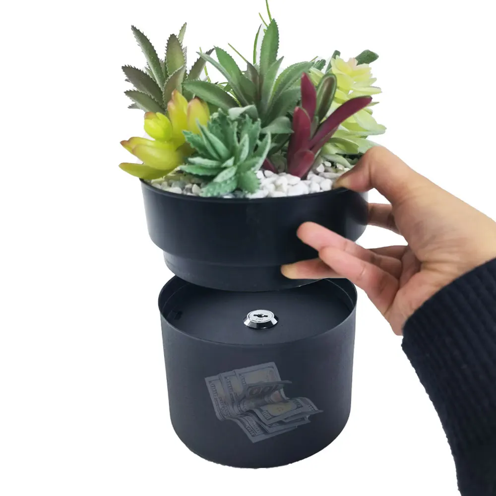 Hidden Safe Flower Pot Hidden Safe Lock Box Surprise Secret Hideaway Plant Stash Hide Money, Jewellery Organizer Other Valuables