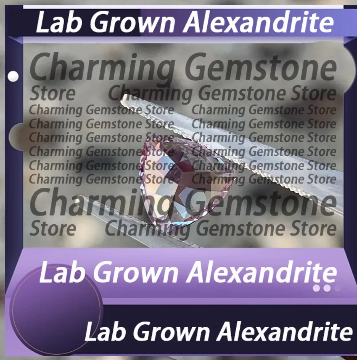

Alexandrite Trillyon Cut High Quality Lab Grown Gemstone for DIY Advanced Jewelry Making Materials Selectable Certificate