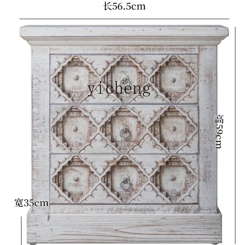 

American-style entrance cabinet, retro cabinet, living room, homestay decoration, storage, side cabinet, corner cabinet