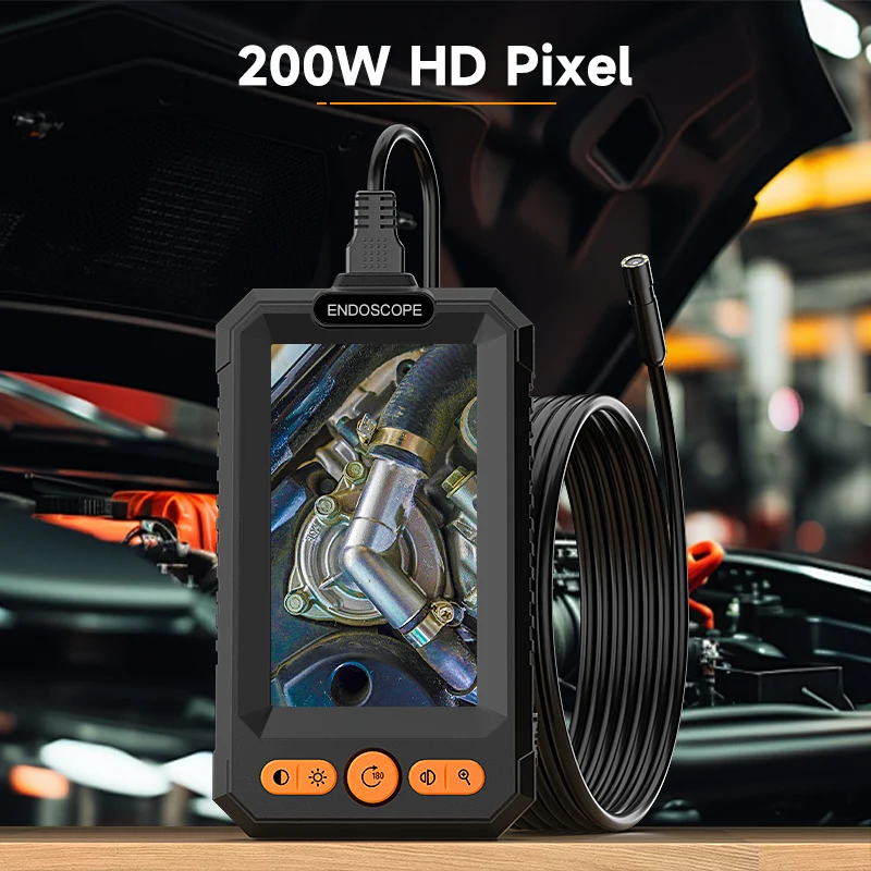 

4.3-inch IPS Industrial Endoscope 2-100m Rigid Cable Replaceable Split Design 8mm Camera HD 1080P Waterproof Borescope 2600mAh