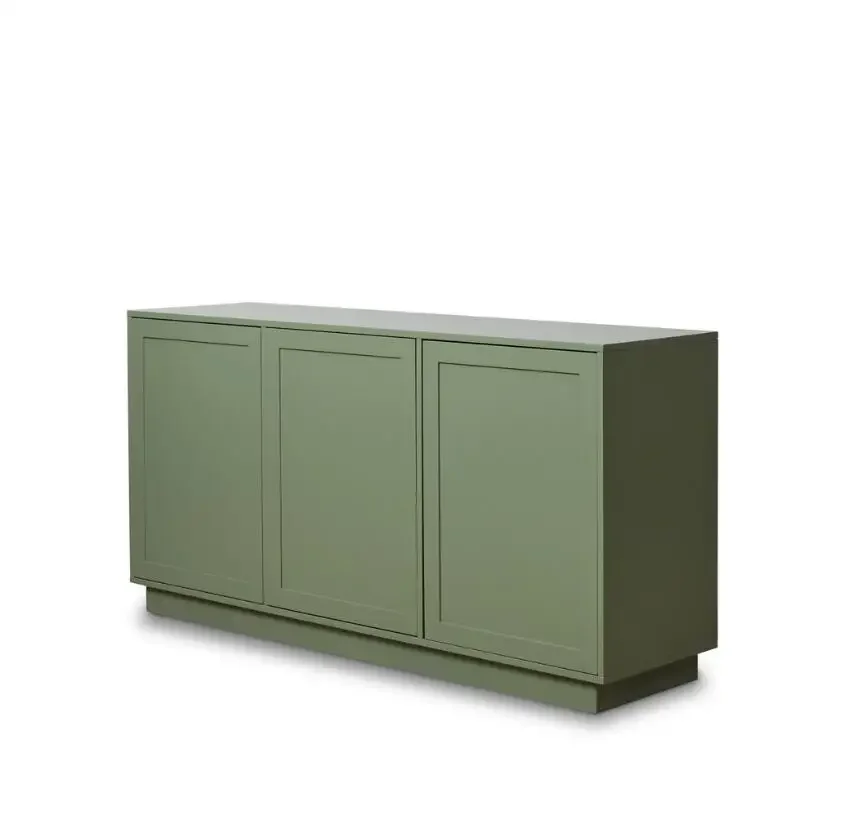 Luxury kitchen living room Sage Green wooden sideboard cabinet buffet cabinets sideboard 3 door storage cabinet