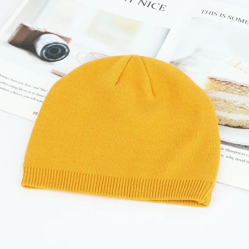 New Unisex Autumn Hat Solid Color Wool Cap Warm Soft Beanies Winter Hat For Women Outdoor Female Skullies Bonnets Gift Wholesale