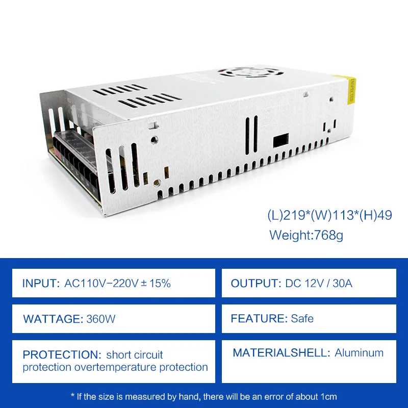 220V To 12V Power Supply 5V 24V Fonte 500W Transformers 3V 5V 9V 12V 15V 18V 24V 36V 48V Switching Power Supply SMPS