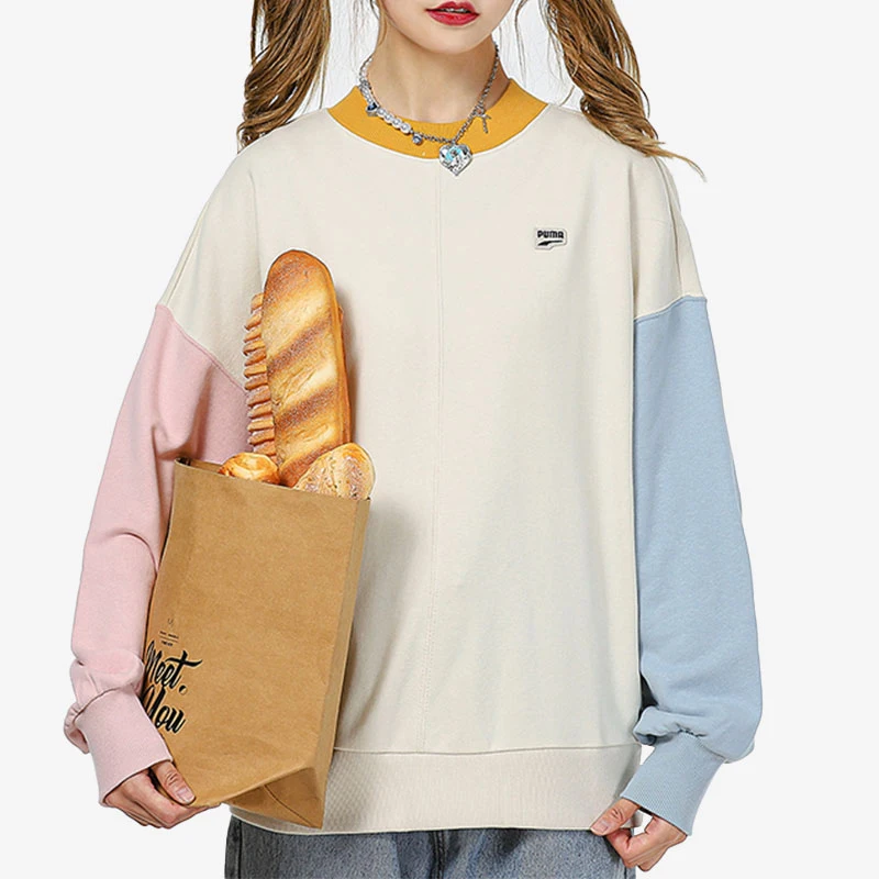 

Puma Genuine 2025 Новая женская модная спортивная толстовка с цветными блоками 533052-73