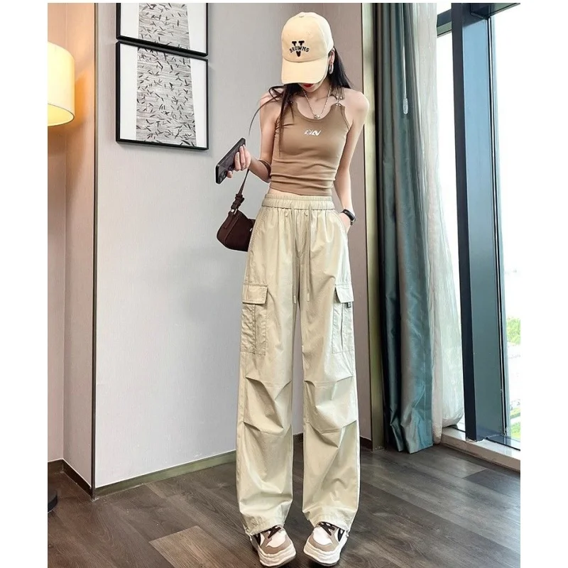Women's Cargo Pants UPF50+ Sun Protection Breathable High Waist Haren Pants Hiking Multi Pocket Sports Trousers Workwear Pants