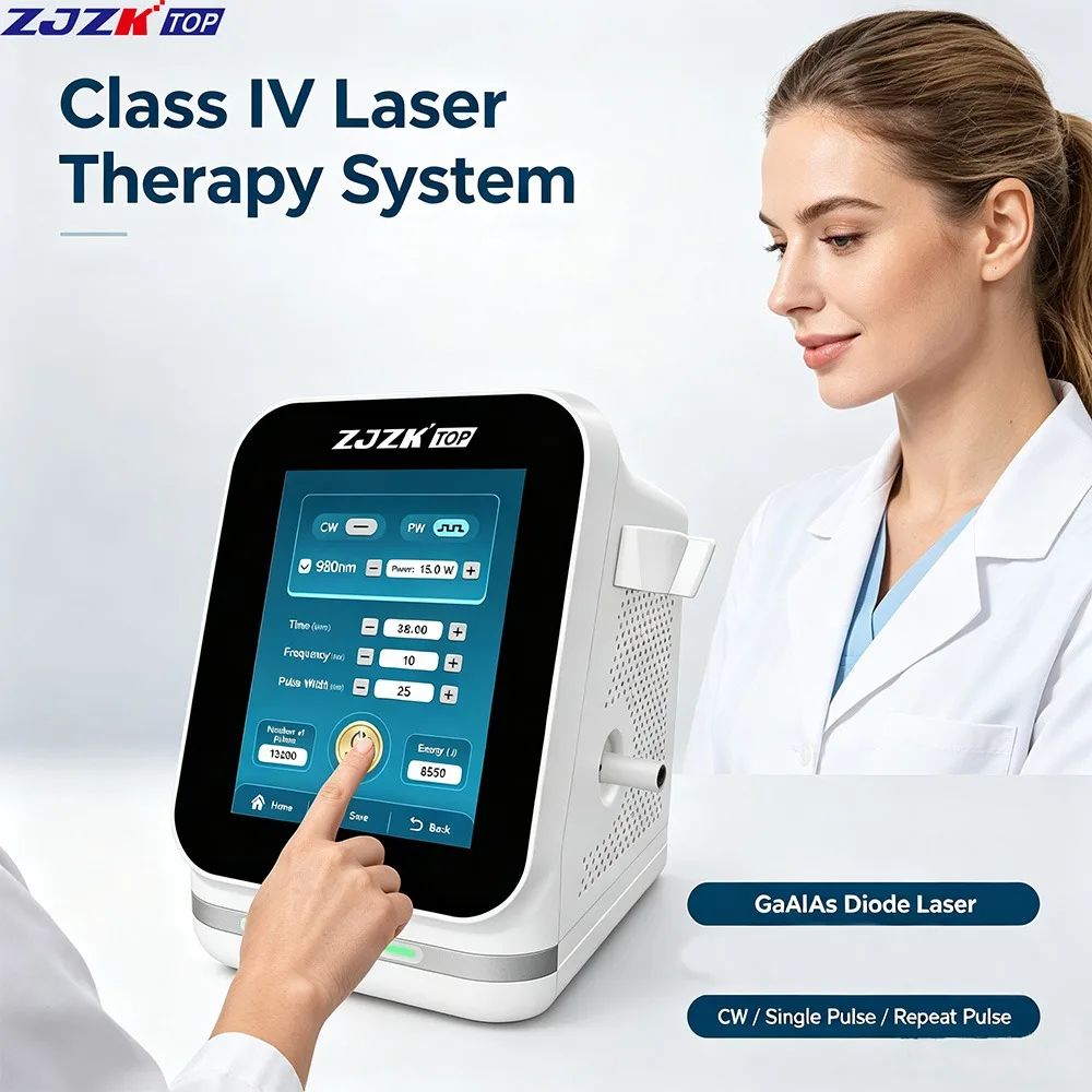 ZJZKTOP 30W Class 4 Laser Physiotherapy Machine 810nm 980nm Red Light Cold Laser Therapy Device for Muscle Injury Pain Relief