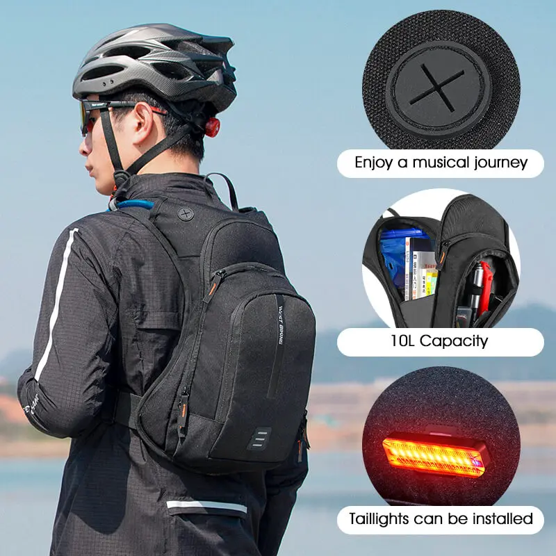 WEST BIKING-mochila de hidratación para ciclismo, bolsa ergonómica ajustable para bicicleta de montaña, montañismo, senderismo, escalada, deporte,