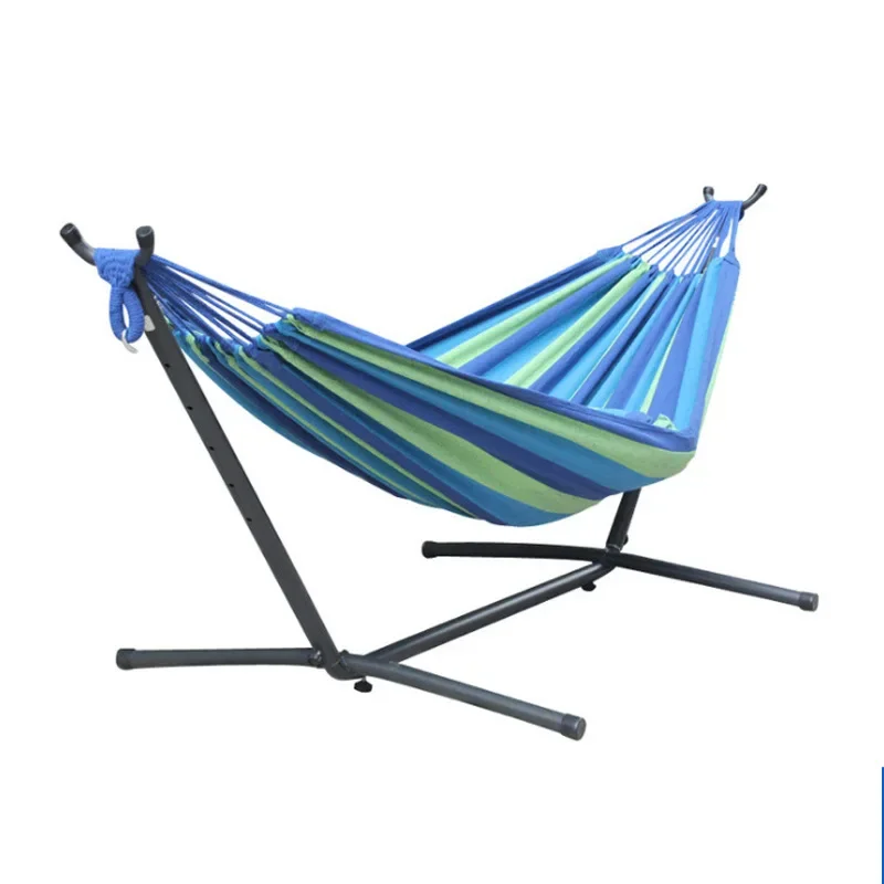 Indoor adult single double hammock stand outdoor yard leisure hammock stand iron pipe hammock iron frame