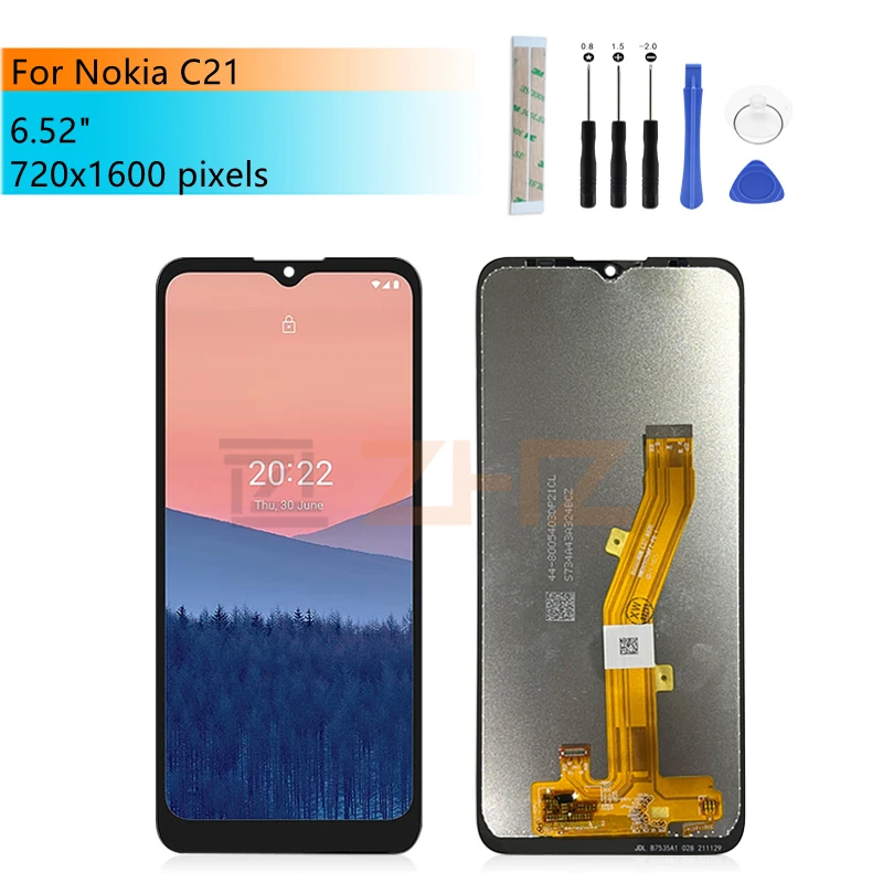 

For Nokia C21 LCD Display Touch Screen Digitizer Assembly Display With Frame Replacement Parts 6.52"