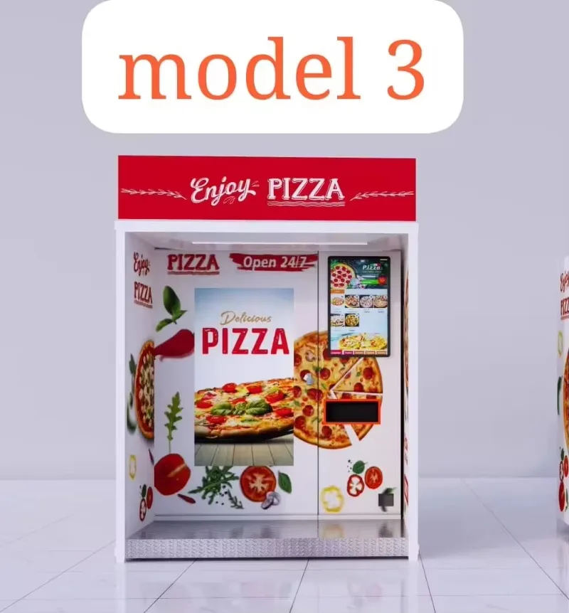 Quick Heating Pizza Vending Machine Fast Baking Short Waiting Time Smooth Discharge Unmanned Commercial Self Service Equipment