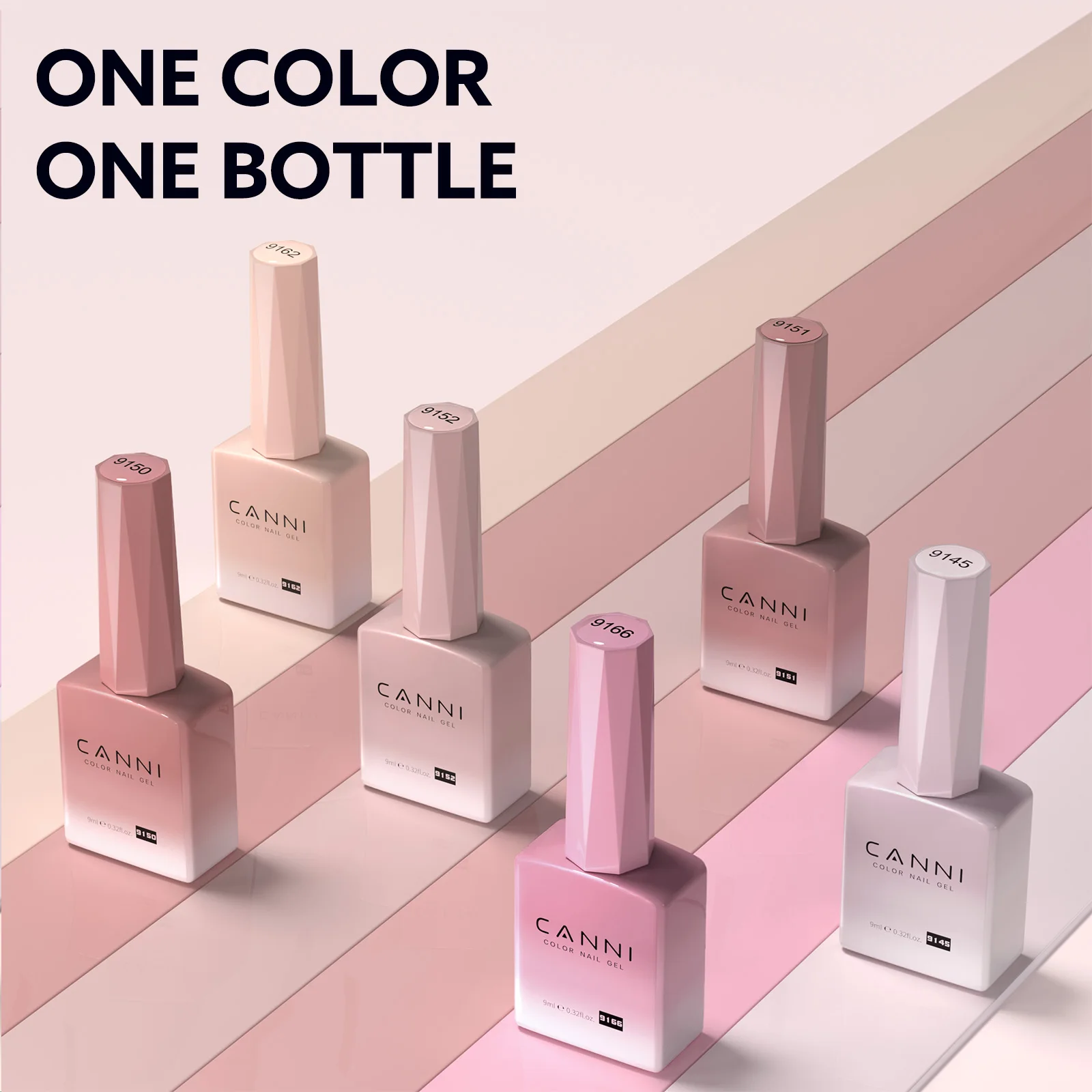 CANNI No TPO HEMA FREE Gel-Nagellack, 9 ml, französisches, durchscheinendes Gelee, Konsistenz, Soak Off UV-LED, semi-permanenter Gel-Rundpinsel – Detail 6