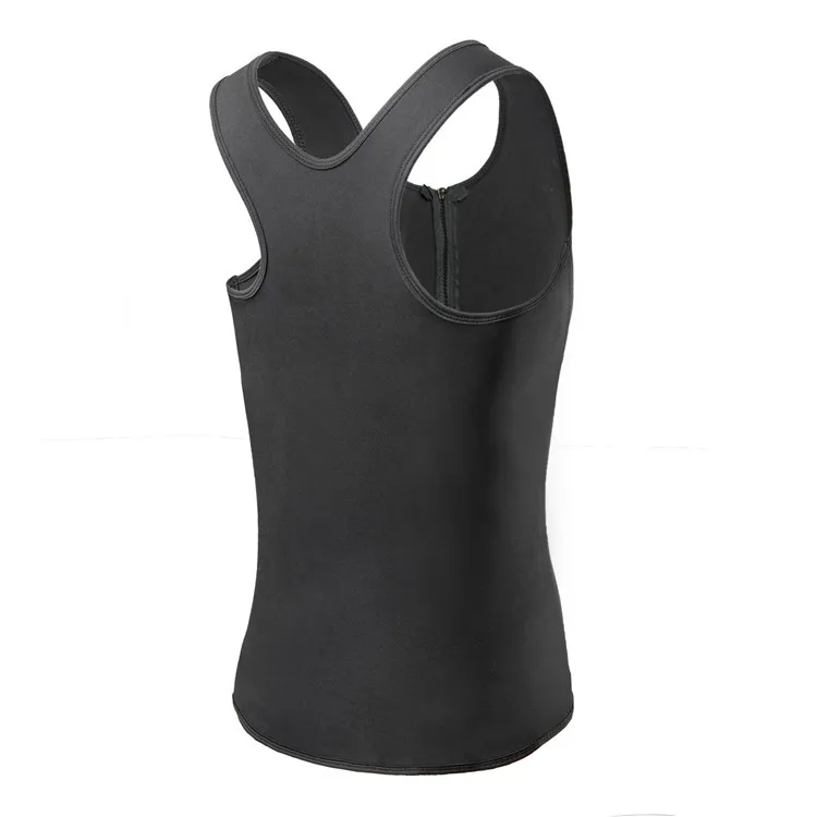 Men's Sauna Suit Abdomen Control Vest Sports Vest Cross-Border apewear Neoprene Tight Body Suit Nylon Polyester Fabric