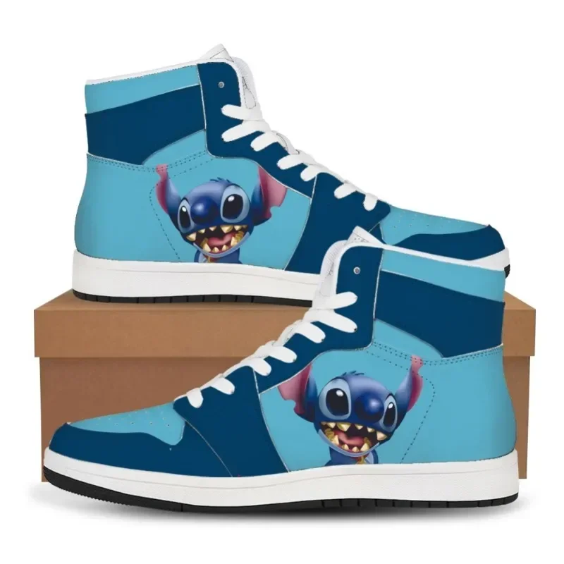 Disney Stitch Fashion Sneakers Kawaii Anime Figure Cosplay Men Women Sports Shoes Boys Girls Kids High Top Fashion Running Shoes