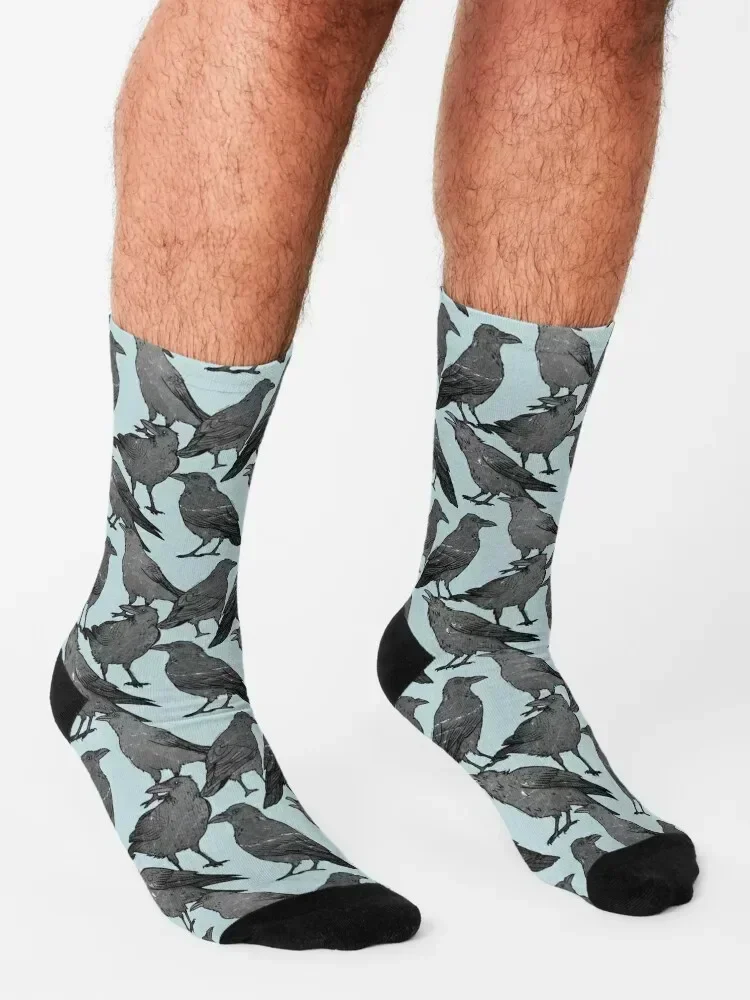 Cute crow pattern Socks winter thermal essential shoes soccer anti-slip Socks Woman Men's