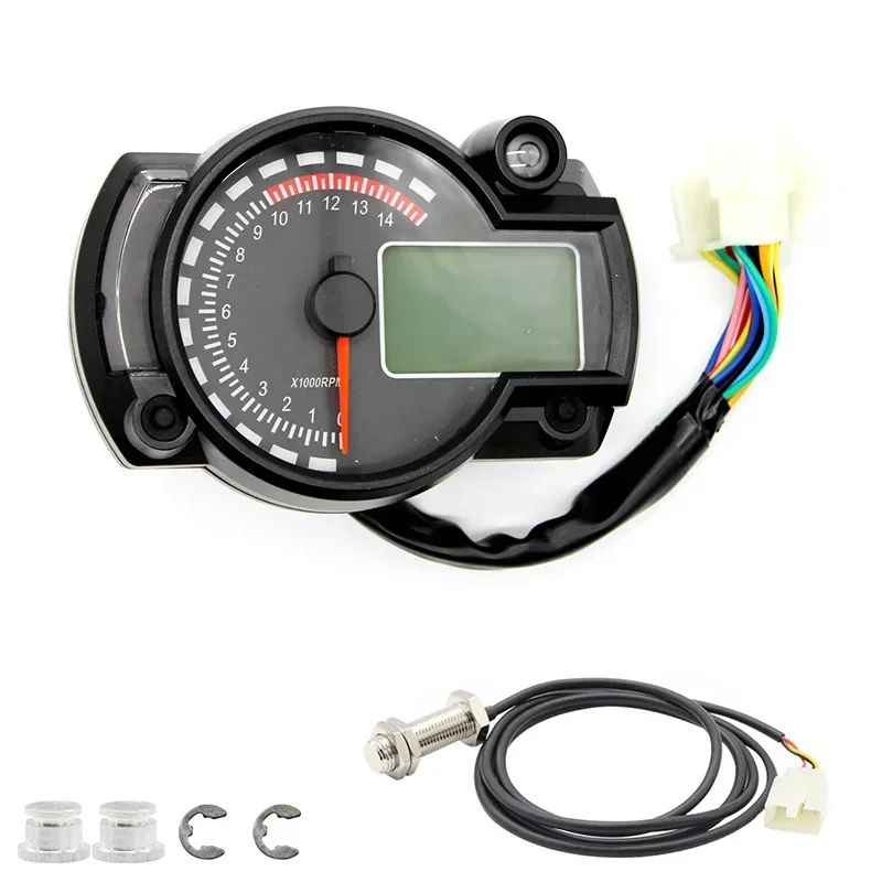 

Motorcycle 12V modified LCD digital 7 color adjustable tachometer code meter assembly oil meter speedometer