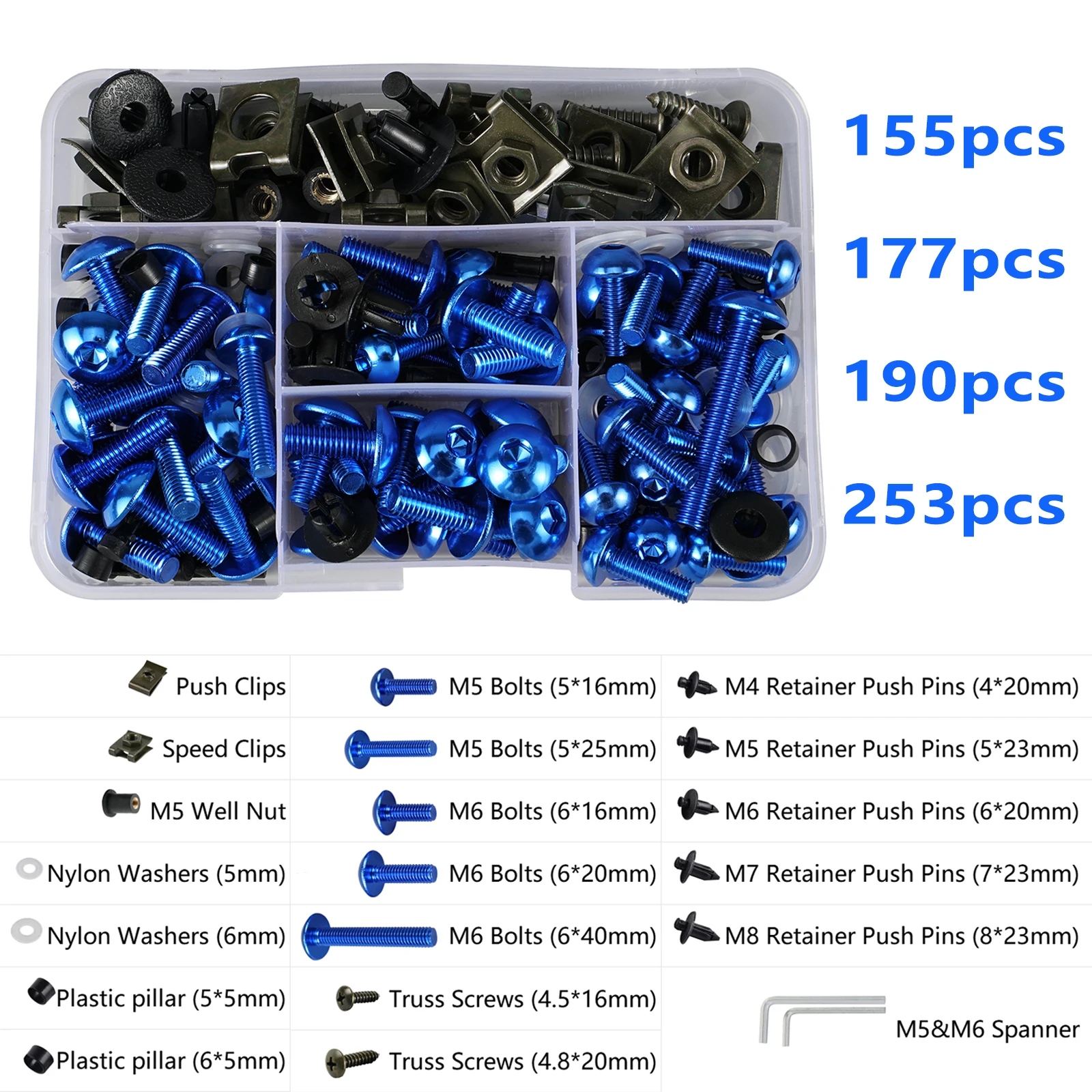 Motorcycle Windscreen Fairing Bolts Kit for Suzuki GSXR600 GSXR750 GSXR1000 GSX-R600 GSX-R750 GSX-R1000 Hayabusa GSX1300R