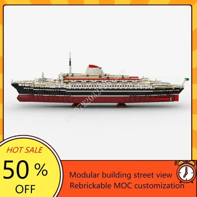 1907 pièces MOC Andrea Doria modèle de navire de guerre personnalisé blocs de construction ensemble de Puzzle-bricolage assemblage technique créatif enfants cadeau de noël