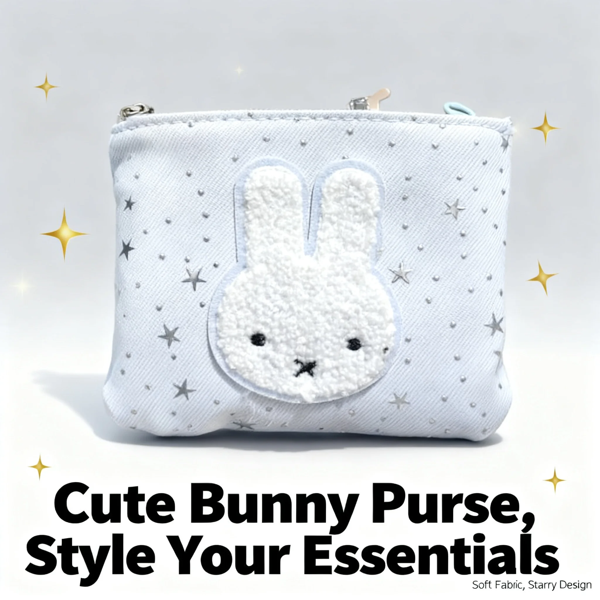 Embroidery Wallet - Korean Polka Dot Star Miffy Bunny