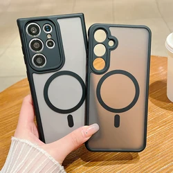 Magnetic Magsafe Wireless Charging Case For Samsung Galaxy S26 S25 S24 S23 S22 Ultra Plus S25 Edge FE Matte Clear Phone Cover