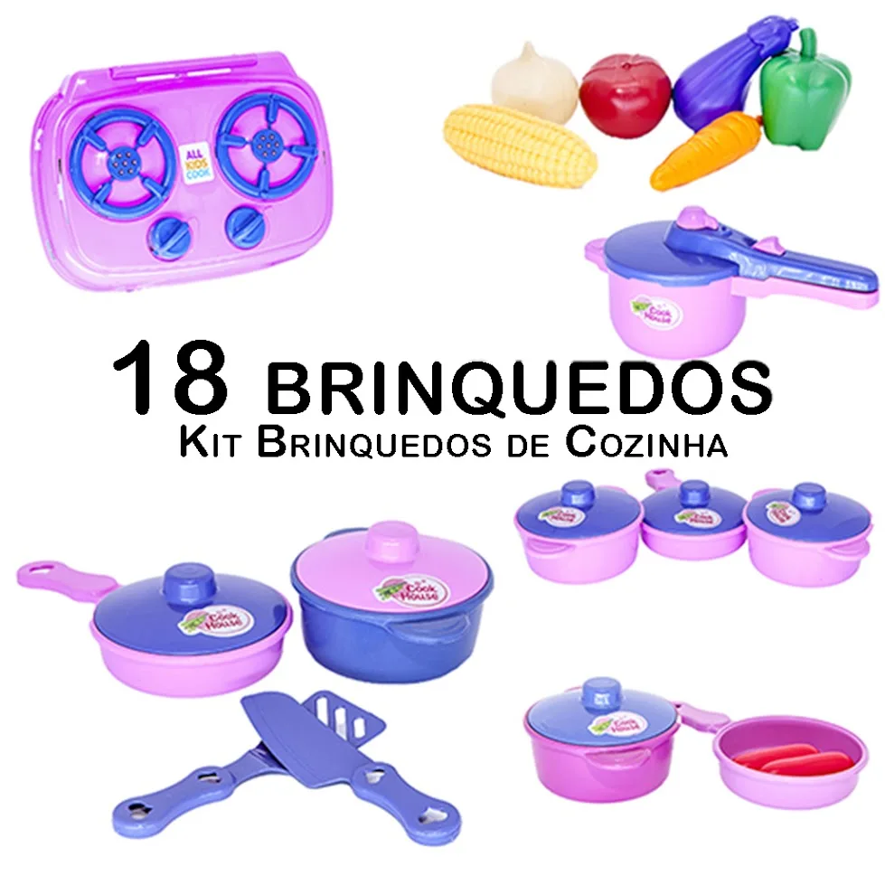 Children's Kitchen Kit Cooker CookTop Vegetable Cooker 18 pc