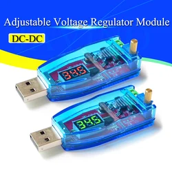 LED DC-DC 5V to DC 1-24V Adjustable Potentiometer USB Step Up/Down Buck Boost Converter Power Supply Voltage Regulator Module