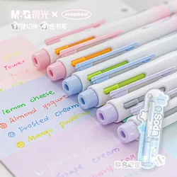 4 in 1 Pearlescent Colorful Gel Pen Sweet Candy Color Graffiti Painting Stationery Gel Pen 0.5mm Highlighter Student Writing Pen