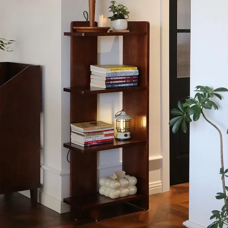 Wall storage rack, living room floor ins solid wood shelf, study corner niche bookshelf