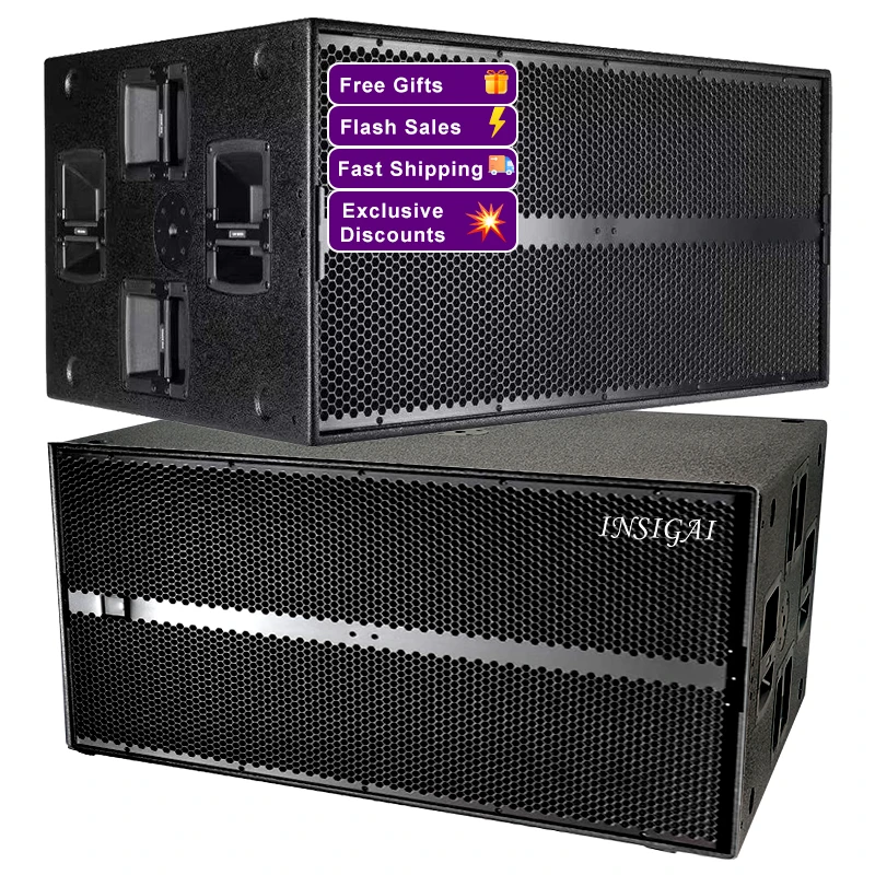 Wholesale SUB 9007 Dual 21 Inches Subwoofer Bass Woofer Professional Stage Speakers Sound pa System Dual 21 Inch Bass Speaker