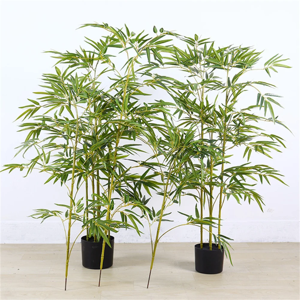 

Artificial Bamboo Tree, Artificial Trees In Pot with Lifelike Trunk And Silk Leaves, Faux Bamboo Tree Plants for Home Office