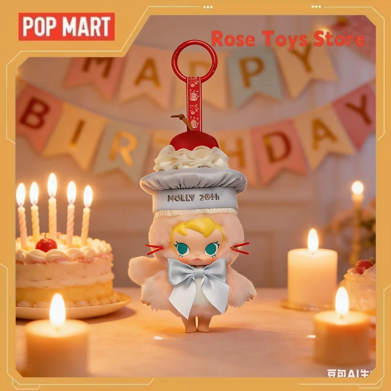 

POPMART Baby Molly 20th Anniversary Vinyl Plush Hangtag CollectibleToys Molly Animr Figure Desktop Ornament Festival Gift
