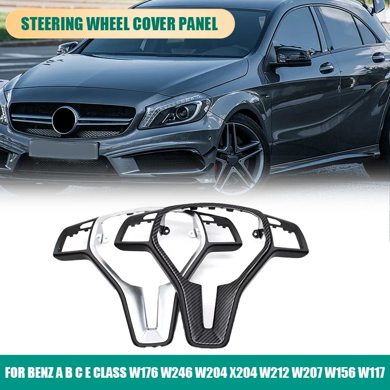 Interior Car Steering Wheel Cover Panel Trim For Mercedes Benz A B C E Class W176 W246 W204 X204 W212 W207 W156 W117 A0994640113
