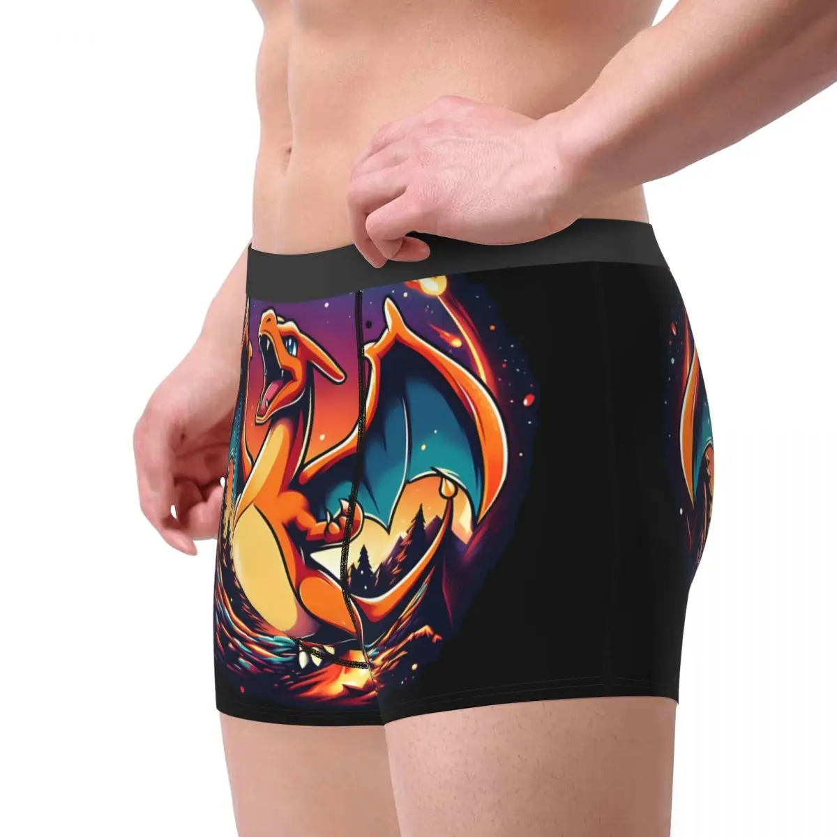 Japanese Anime Game Pokemon Underpants Homme Panties Man Underwear Ventilate Shorts Boxer Briefs