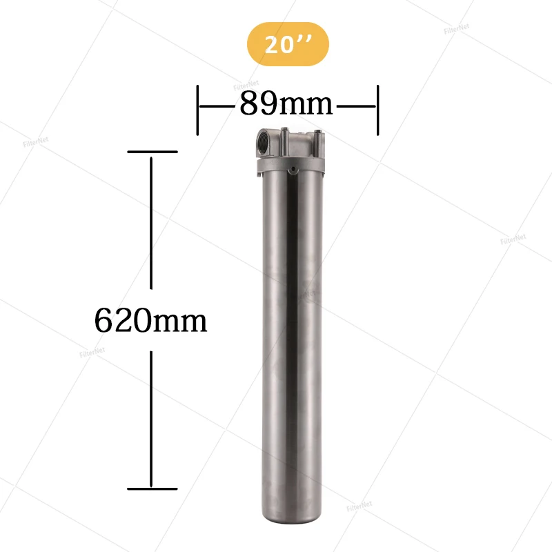 20-Zoll-Filtergehäuse aus Edelstahl, Wasserfiltration, Vorfilter, Wasservorfilter, industrielles Wasserfiltergehäuse, Vorfilter