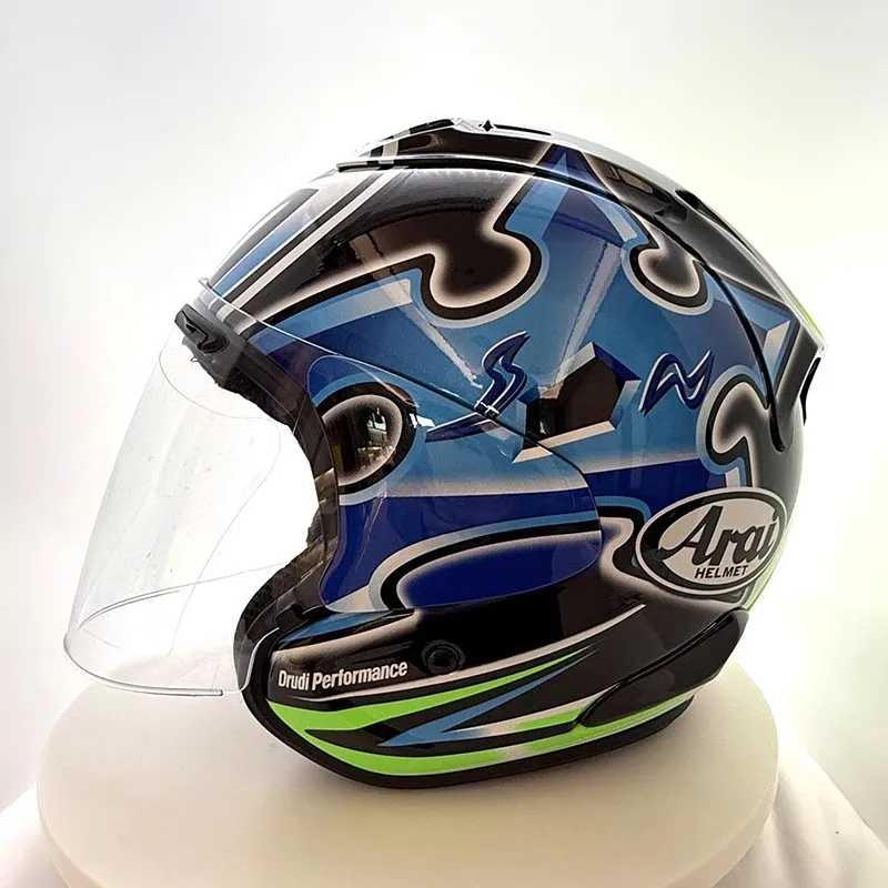 

VZ-RAM High Quality ABS Classic 3/4 Open Face Helmet,For Harley Motorcycle And Cruise Motorcycle Protection Helmets,Nakano Green