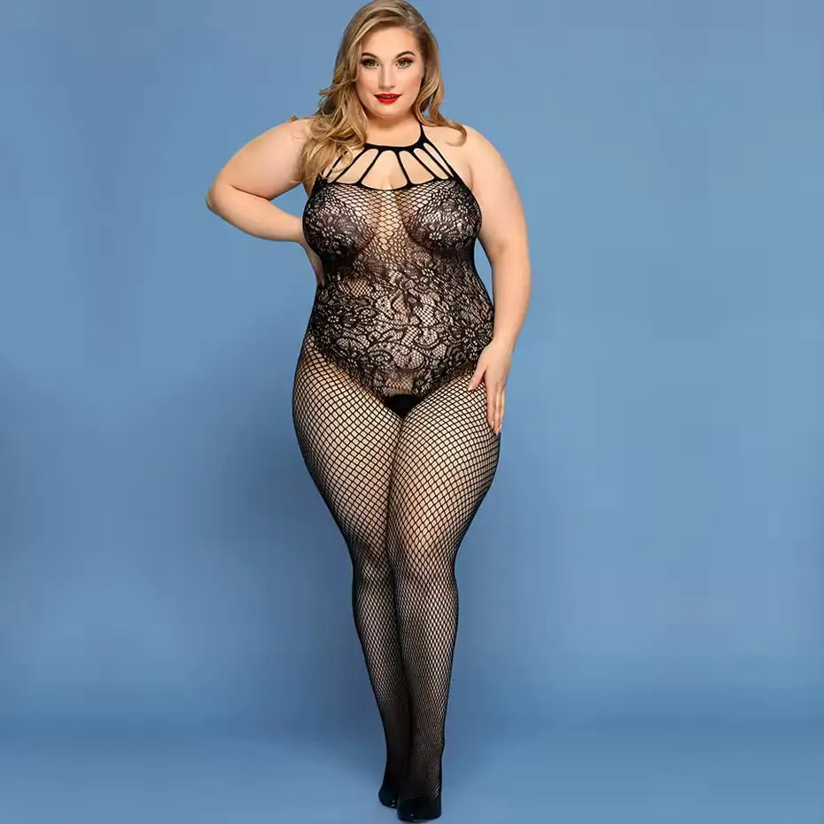 Bielizna erotyczna plus size bez kroku, seksowne pończochy kabaretki, damskie body z otwartym krokiem, seksowna bielizna, erotyczna sukienka, body, egzotyczne babydoll