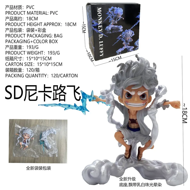 Figurka Anime Model Q Wersja Sd Bóg Słońca Piąta Przeróbka Nika Luffy Owoc Diabła Przebudzenie Kolekcjonerskie Zabawki Prezent