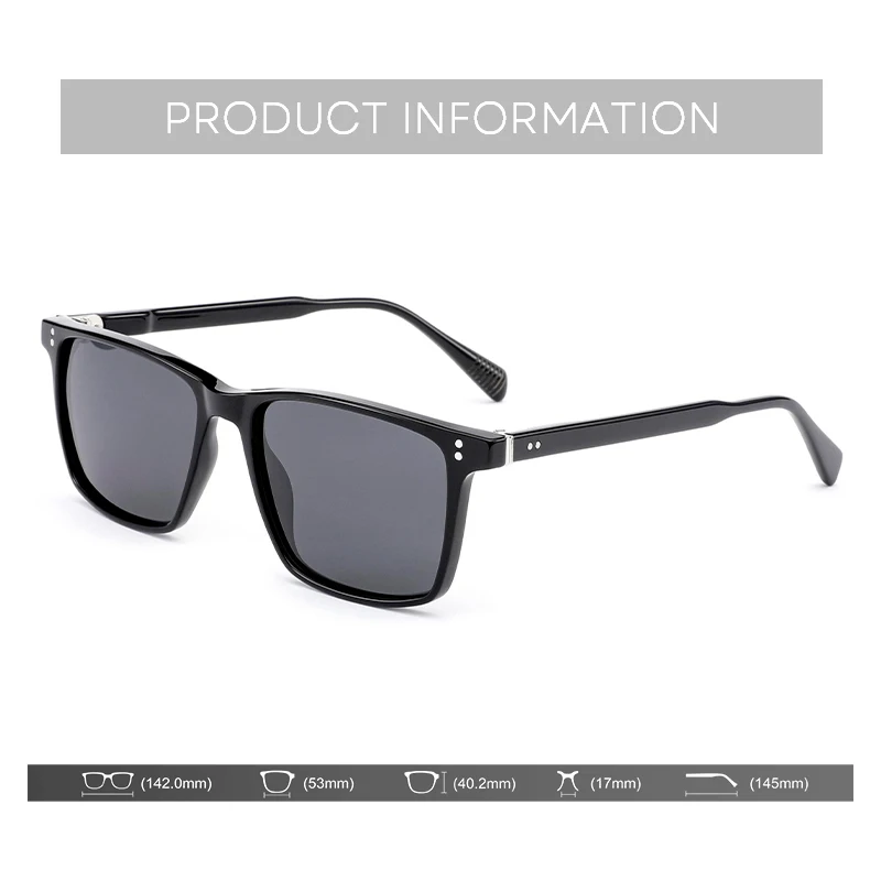 BLUEMOKY Modish Myopia Prescription Sunglasses Women Trend Acetate Uv400 Polarized Corrective Sun Glasses RTA-1006