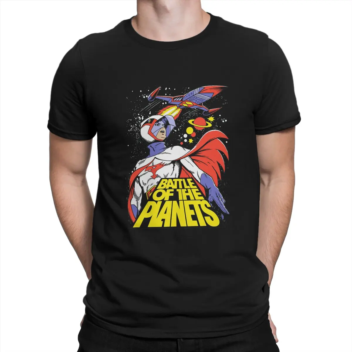 Kagaku Ninja-Tai Gatchaman BATTLE OF THE PLANETS (2) T Shirt Vintage Punk Men's Tshirt O-Neck  Men Clothing