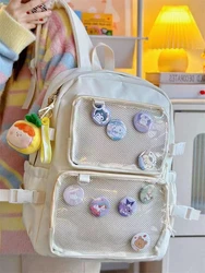 Mochilas japonesas de escuela secundaria para niñas adolescentes, mochila JK con placa de exhibición de insignias, mochila Itabag, bolsa Ita para Mujer