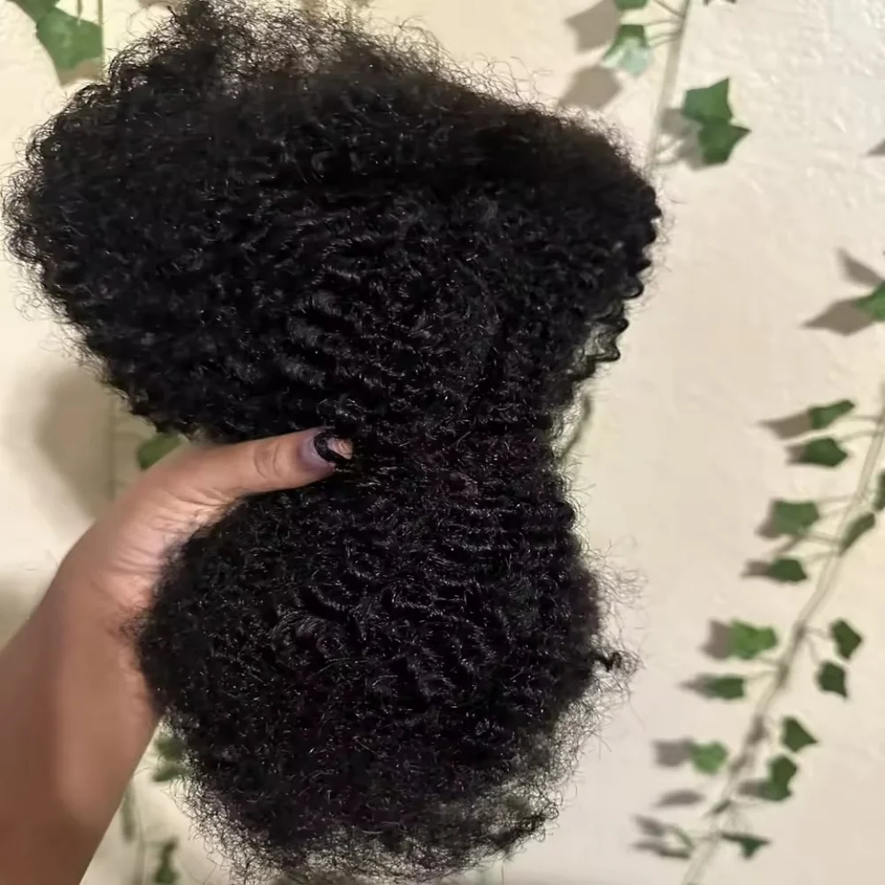 

Afro Kinky Bulk Human Hair For Braid Twists Curly Hair Extension Natural Black for Dreadlock Extension 30gram/Pc