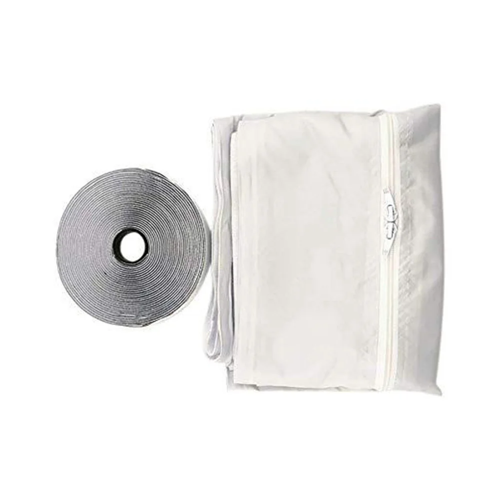 Portable AC Window Sealing Cloth with Reinforced Double Zippers for Efficient Cooling and Energy Savings 9.84FT