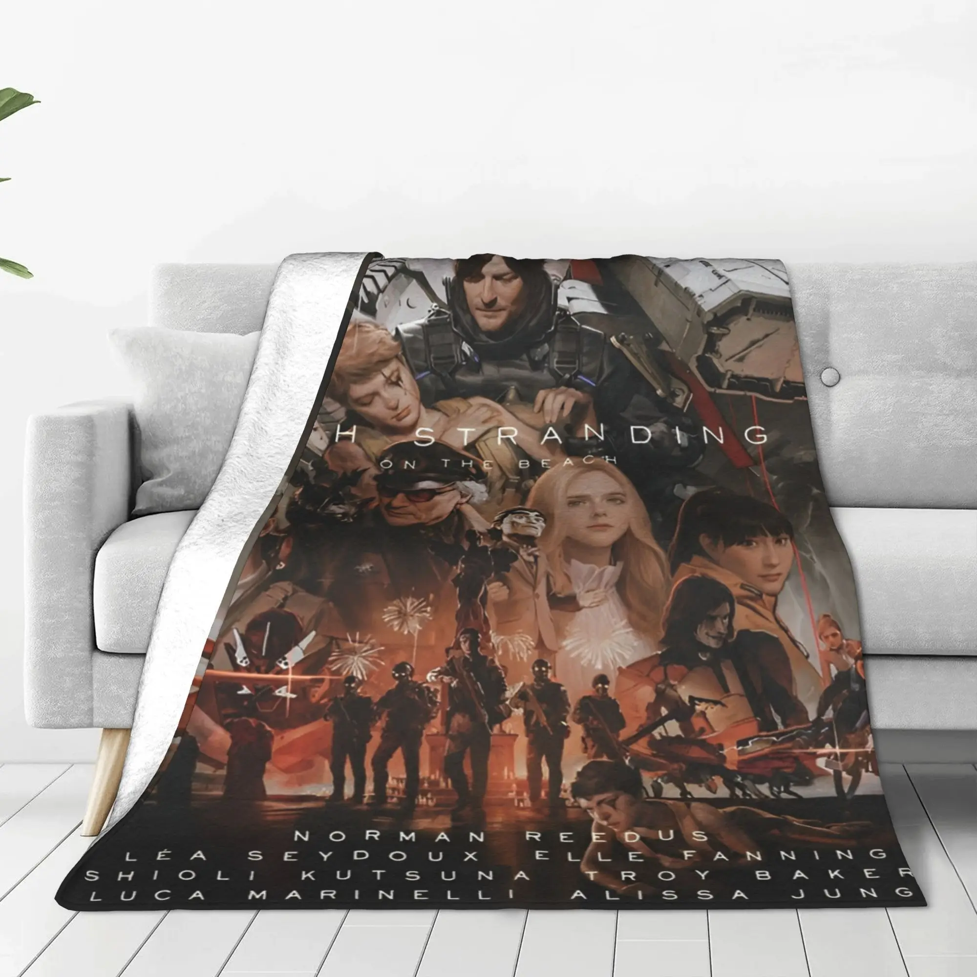 Death Stranding 2 On The Beach Plush Blanket Children Flannel Bedding Throws For Living Room Super Warm Custom Quality Bedspread