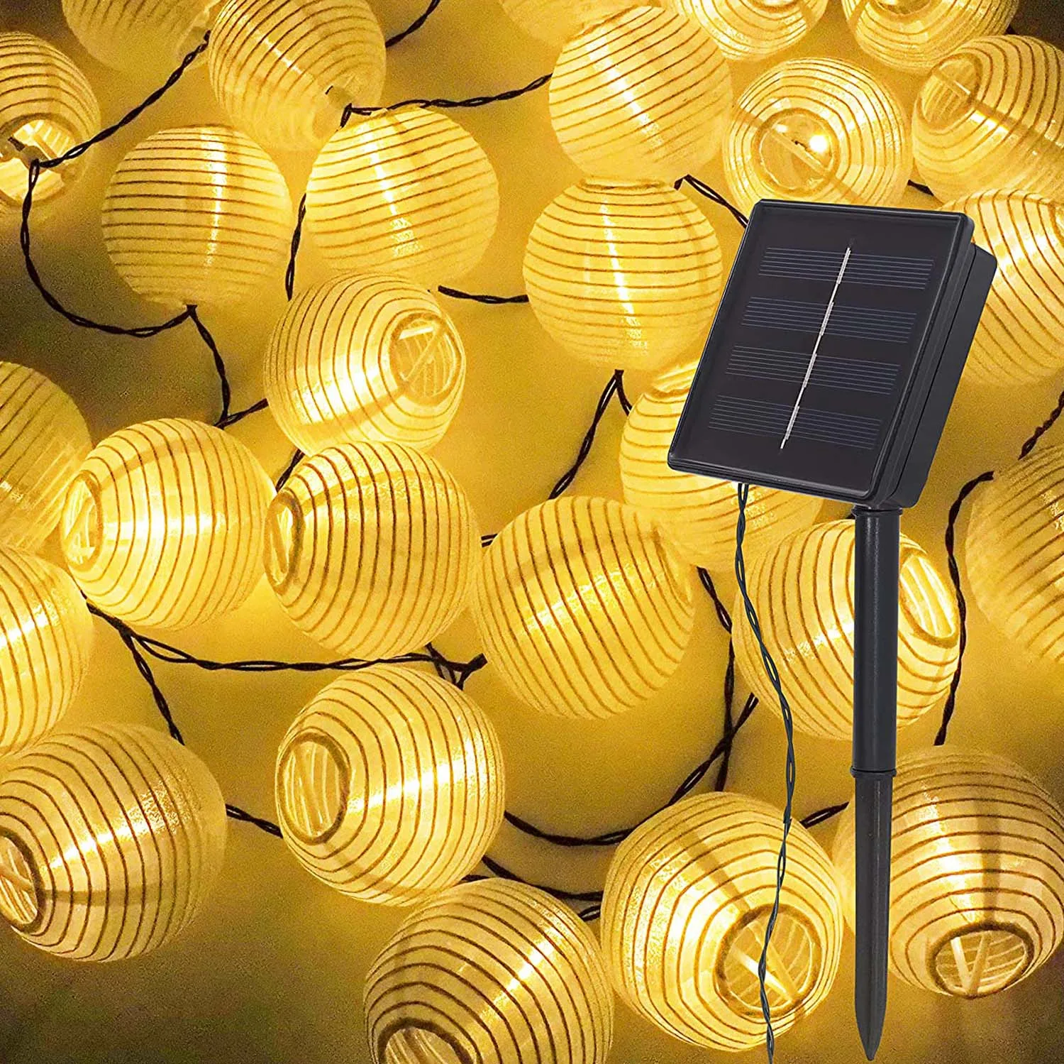 Impermeável Solar String Fairy Lights, guirlanda ao ar livre, luz do pátio, lâmpada de energia solar, luzes de Natal, decoração do jardim, 6.5m, 30 LEDs