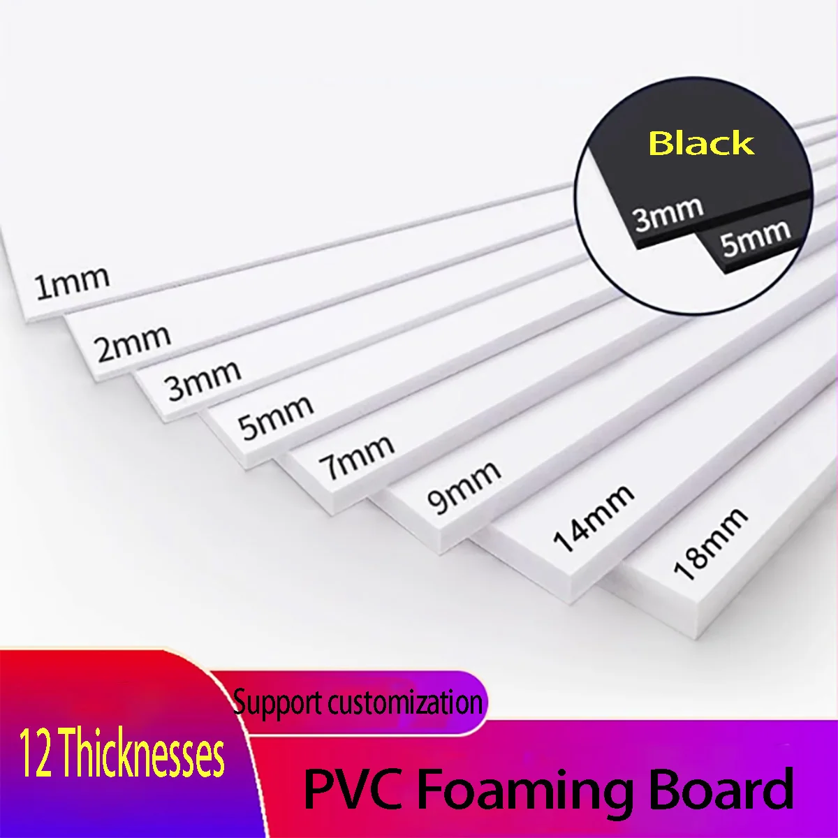 

Thick 3-15mm 100x100mm 200x200 200x300 White PVC foam board For DIY Building Model Materials Handmade Model Making Material