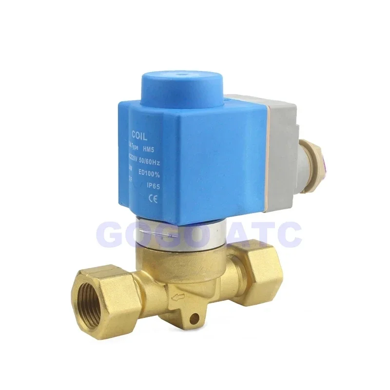 New 90bar 2 Way High Pressure CO2 Carbon Dioxide Gas Column Solenoid Valve 1/2" BSP High Frequency Brass Valve AC220V