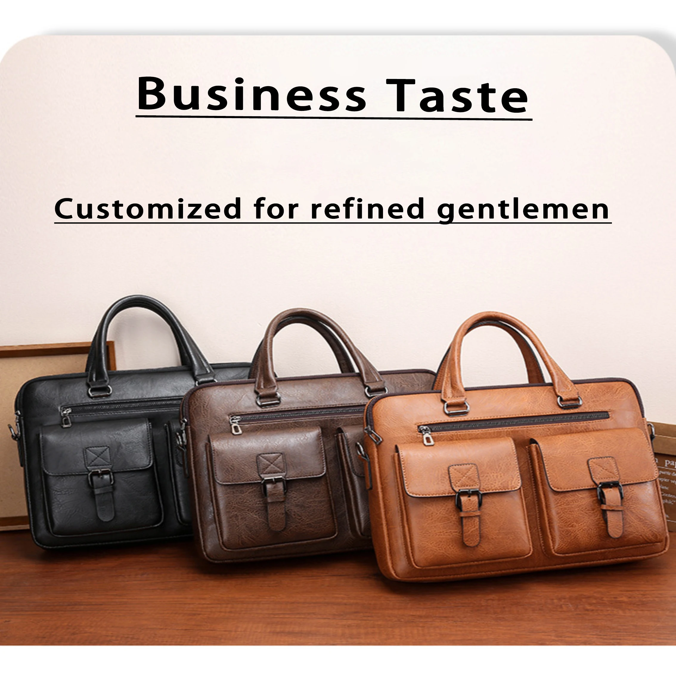 Handbag, high-end feel, computer, business, large capacity, casual crossbody bag, men's briefcase, fashionable men