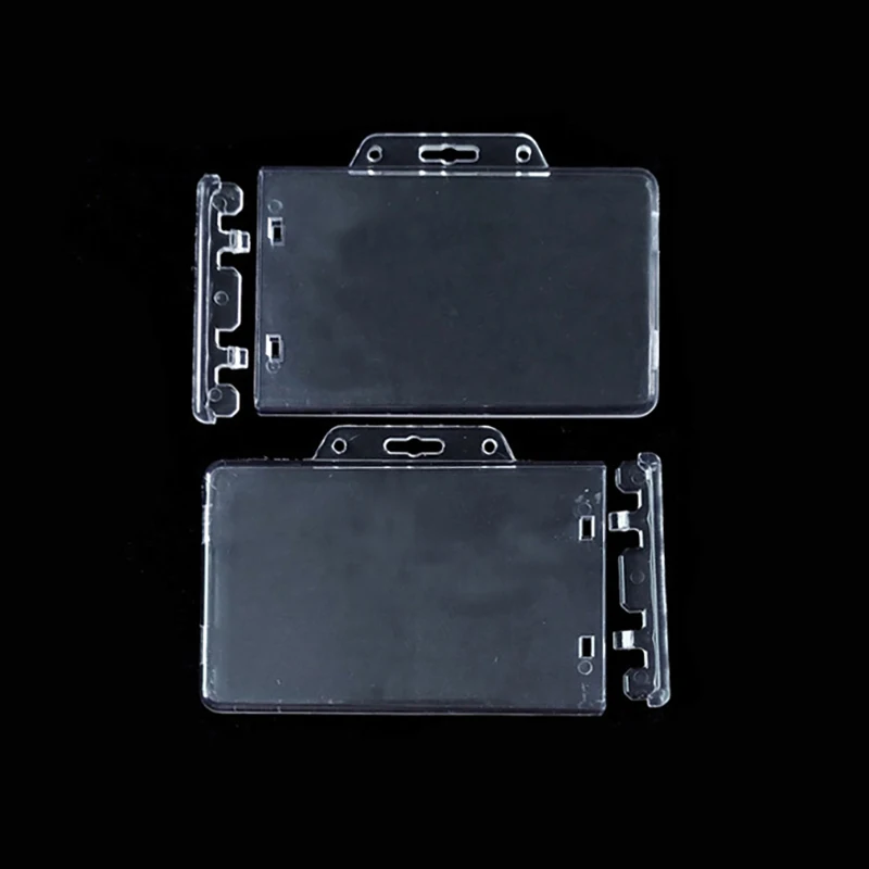 Transparent Durable Horizontal Plastic Card Holder Chest Plate Nurse Accessories Chest Badge Id Holders Card Protector Sleeve