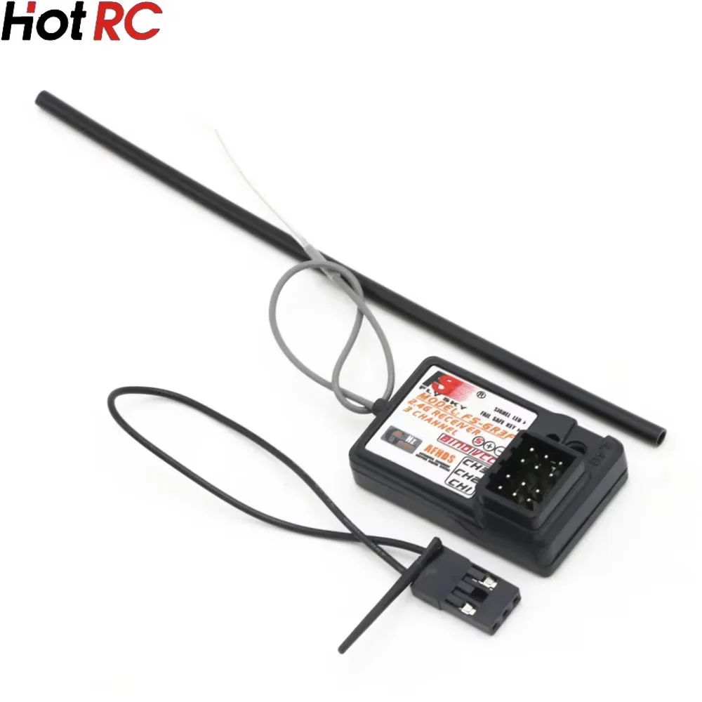 

Flysky FS-GR3E FS-GR3F 3 Channel 2.4G GR3E Receiver with Failsafe waterproof for RC Car Truck Boat GT3B GR3C Upgrade Transmitter