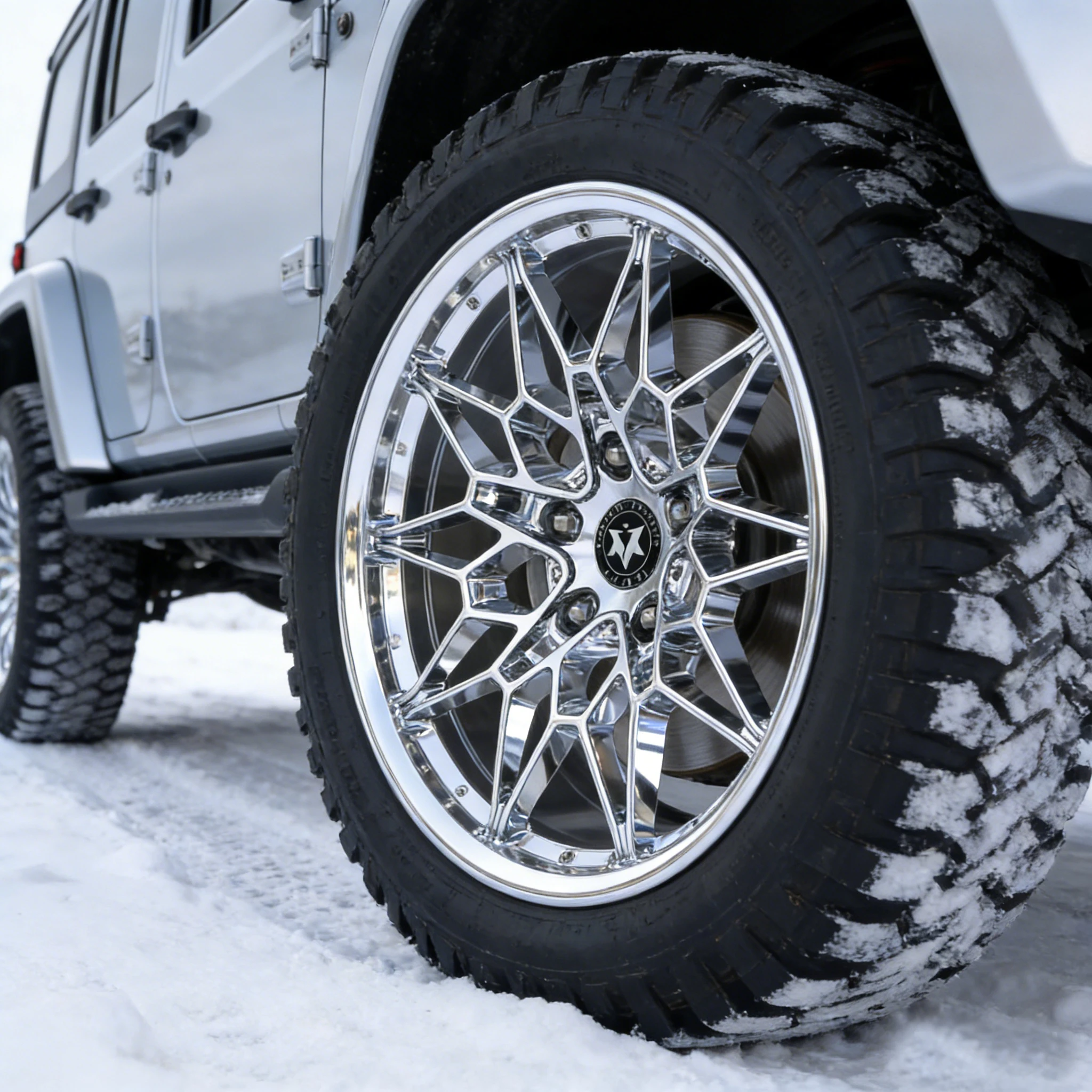 

Viaol Chrome Custom 16-18 Inch 6x139.7/114.3/120 Forged 6-Hole 4x4 Road Wheels Beadlock Aluminum Alloy Customizable Color Logo