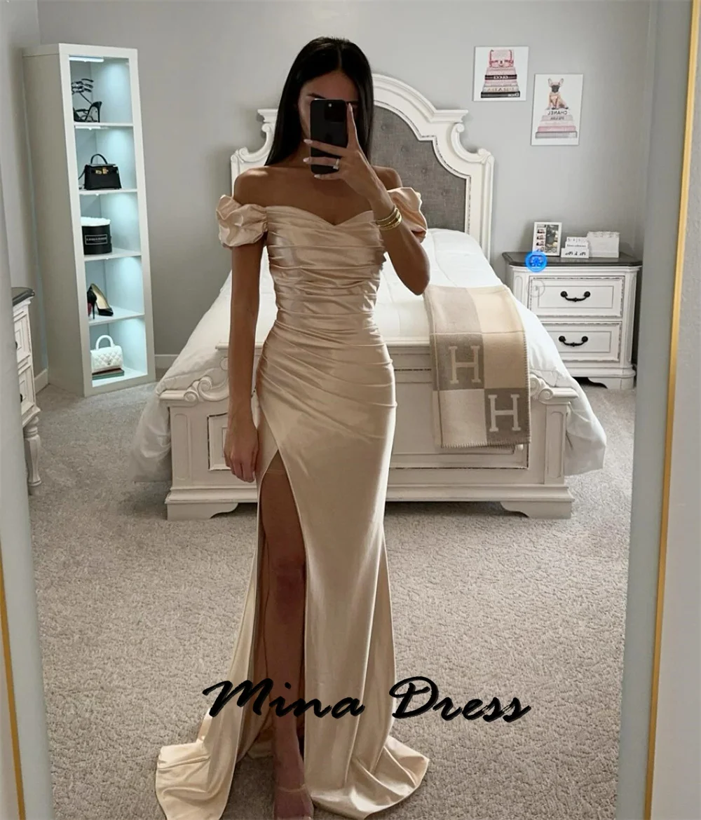 Mina Customized Backless Luxurious Women's Evening Dresses Woman Elegant Luxury Evening Dress 2024 Strapless Prom Dresses Sale